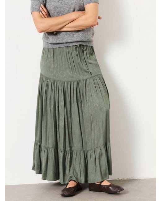 FatFace Green Fatface Jayla Maxi Skirt