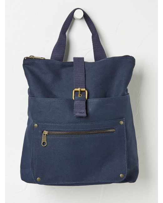 FatFace Blue Fatface Alba Canvas Rucksack