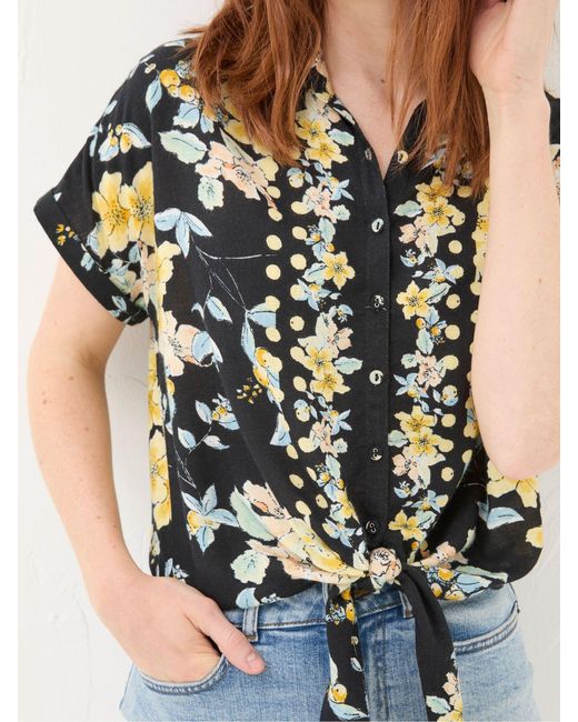 FatFace Blue Fatface Cali Citrus Floral Shirt