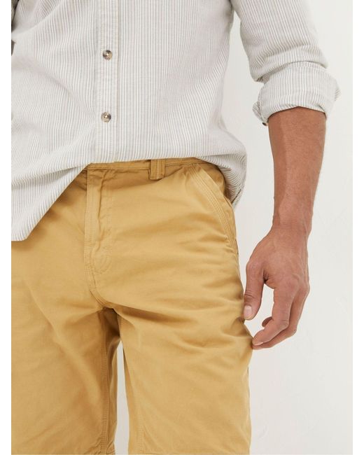 FatFace Yellow Fatface Cove Flat Front Shorts for men
