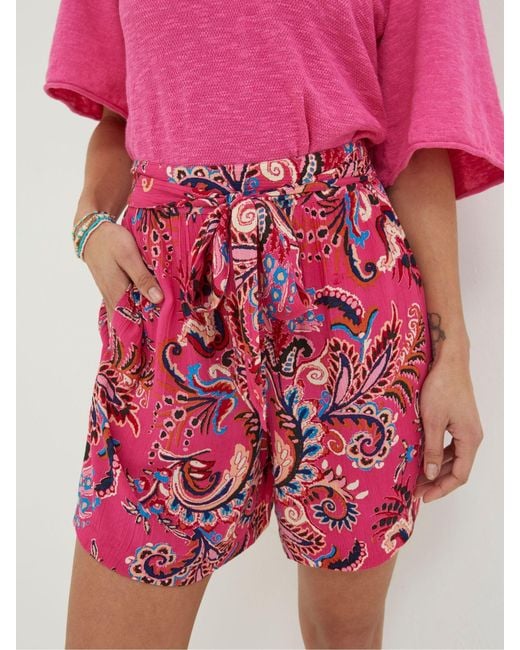 FatFace Pink Fatface Faye Festival Floral Shorts