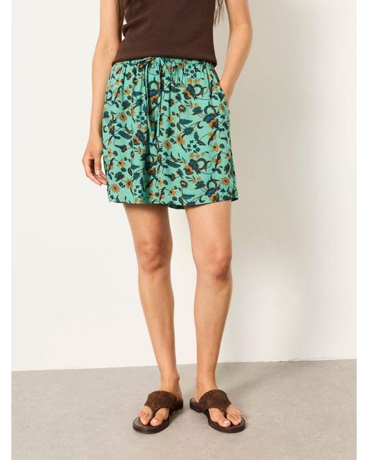 FatFace Green Fatface Anna Tropical Longline Shorts