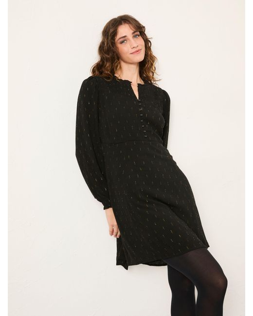 FatFace Natural Fatface Jesse Petite Metallic Mini Dress
