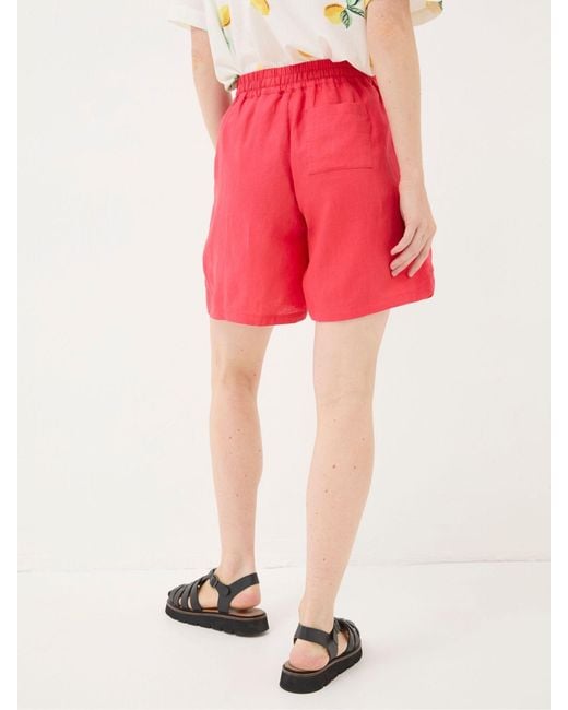 FatFace Red Fatface Tenby Linen Shorts