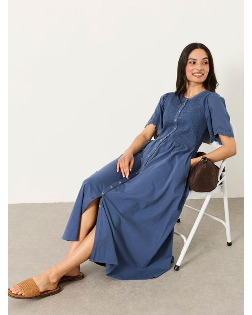 FatFace Blue Fatface Fleur Petite Jersey Midi Dress