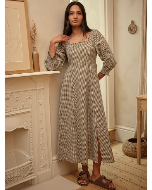 FatFace Brown Fatface Isla Midi Dress