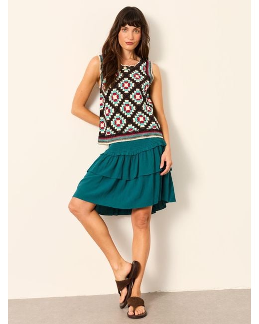 FatFace Green Fatface Maelle Regular Skirt
