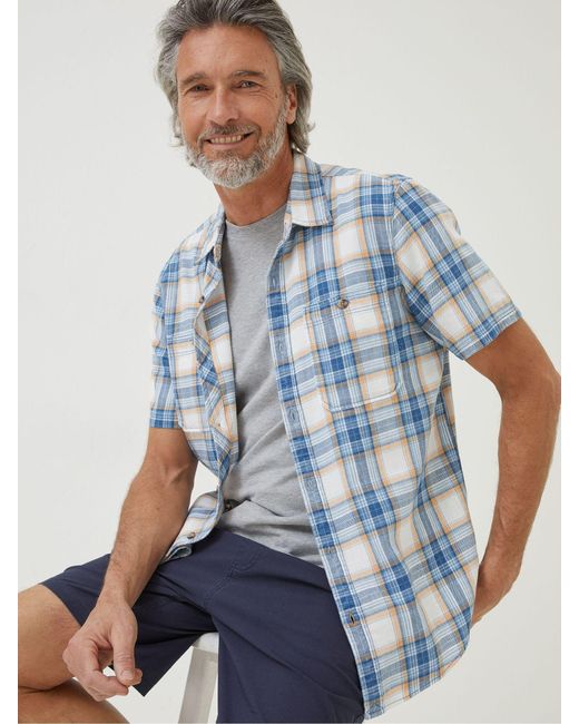 FatFace Blue Fatface Westly Check Shirt for men