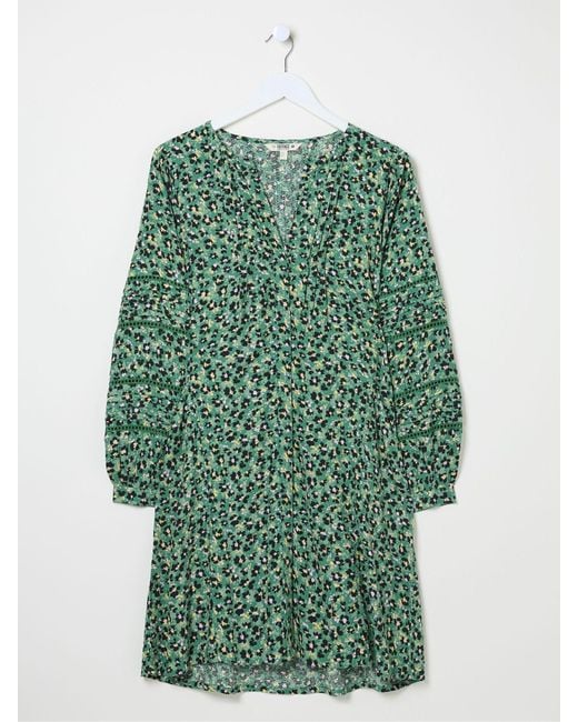 FatFace Green Fatface Joanna Floral Marks Dress