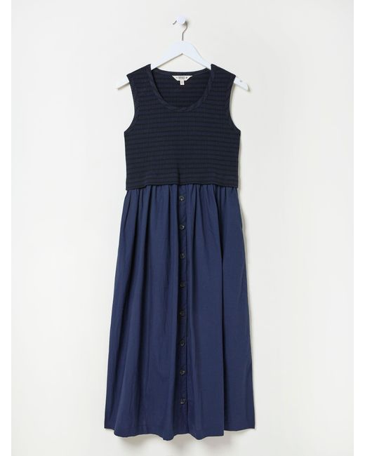 FatFace Blue Fatface Sal Midi Dress