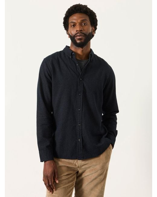 FatFace Blue Fatface Tadwick Long Sleeve Brushed Shirt for men