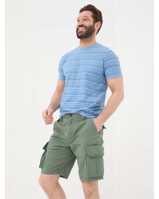 FatFace Blue Fatface Bude Ripstop Cargo Shorts for men