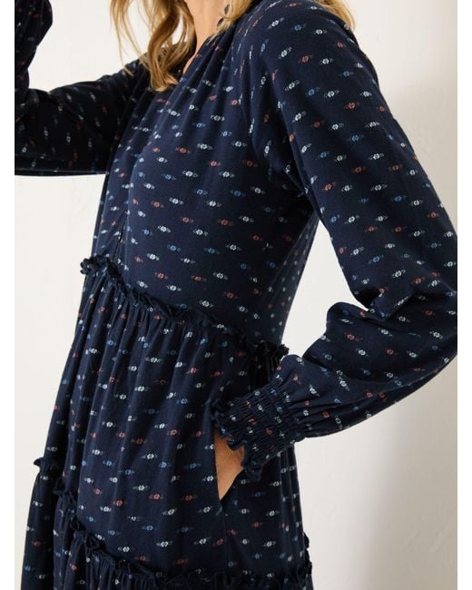 FatFace Blue Fatface Ivana Jersey 100% Cotton Dress