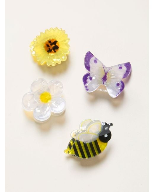 FatFace Metallic Fatface 4 Pack Meadow Mini Clips