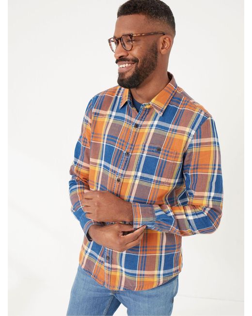 FatFace Blue Fatface Botany Check Shirt for men