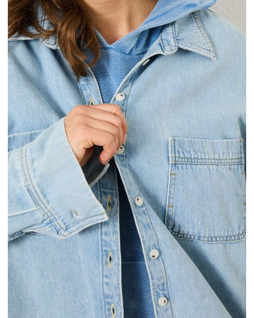 FatFace Blue Fatface Sara Chambray Shirt