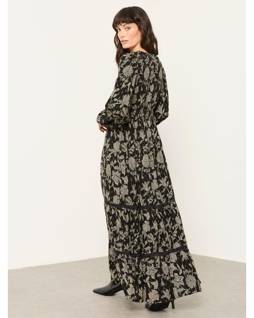 FatFace Black Fatface Eden Jacquard Maxi Dress