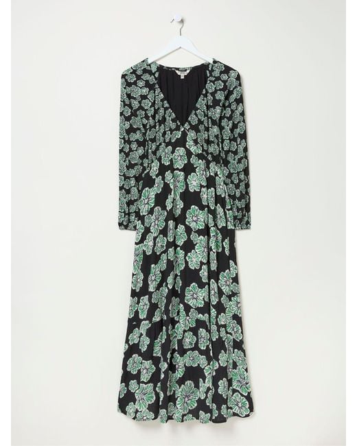 FatFace Green Fatface Noelle Spaced Floral Midi Dress