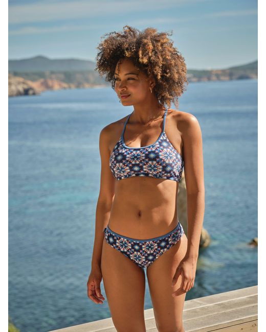 FatFace Blue Fatface Batik Geo Bikini Bottoms