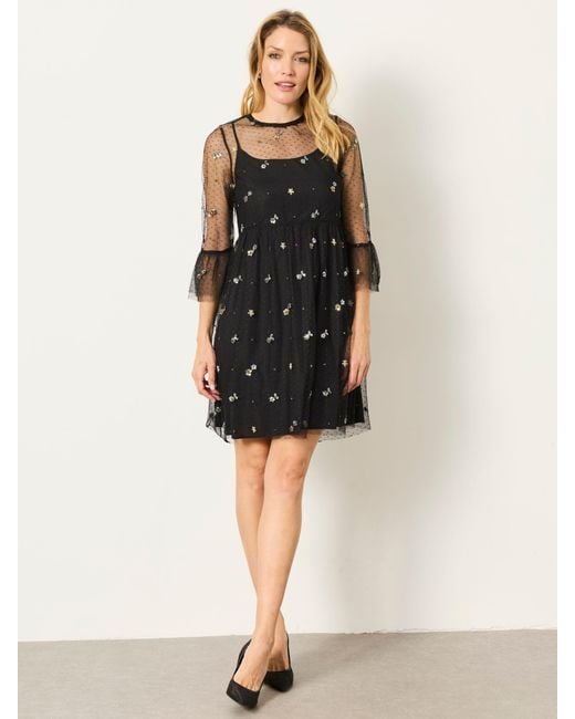 FatFace Brown Fatface Mollie Beaded Dress