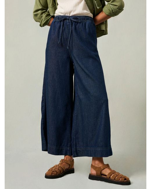 FatFace Blue Fatface Connie Wide Leg Culotte