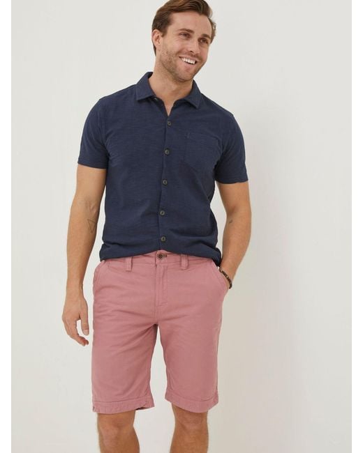 FatFace Pink Fatface Cove Flat Front Shorts for men