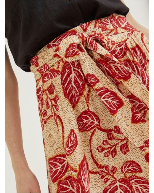 FatFace White Fatface Sascha Vine Floral Midi Skirt