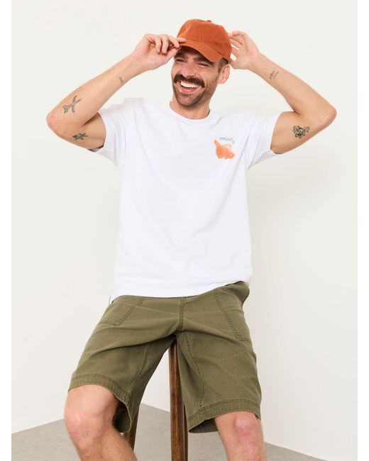 FatFace Green Fatface Pascal Utility Shorts for men