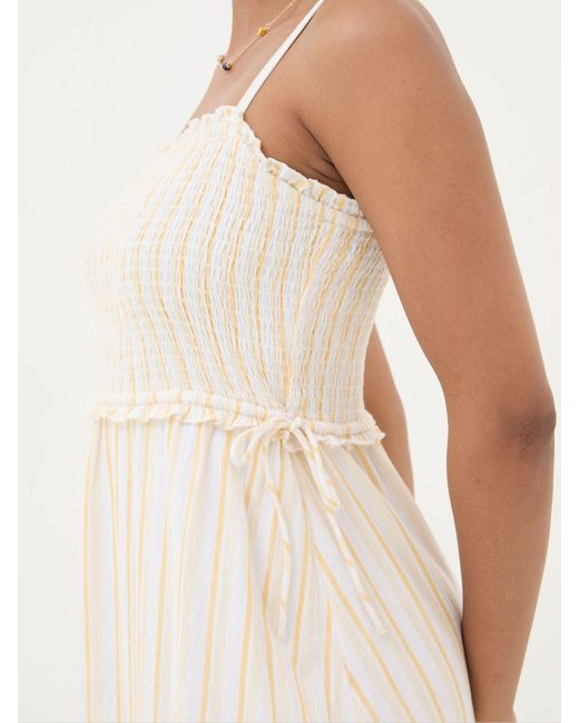 FatFace Natural Fatface Med Moments Stripe Beach Dress
