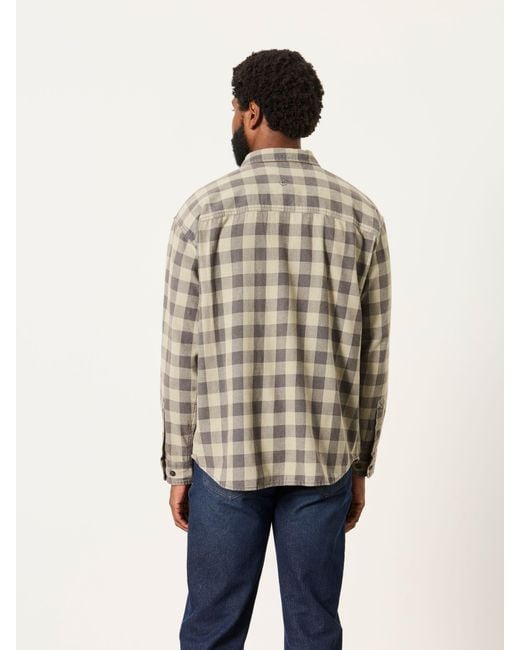 FatFace Natural Fatface Thursby Long Sleeve Relaxed Fit Check Shirt for men