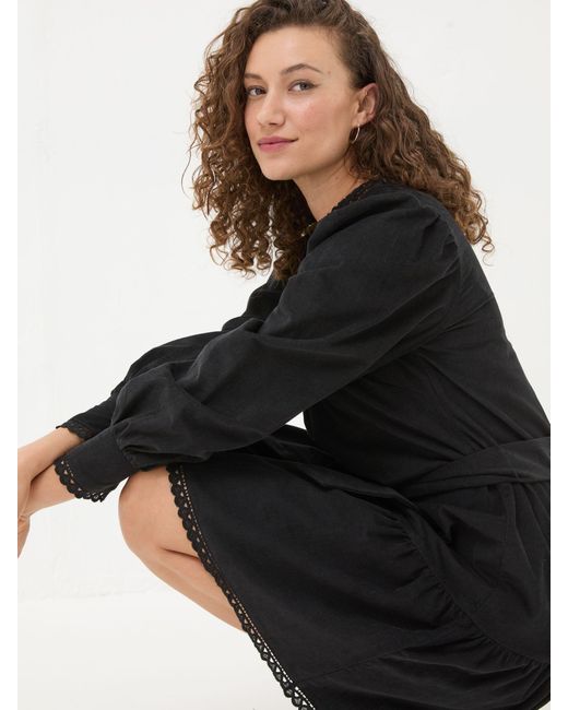 FatFace Black Fatface Adley Cord 100% Cotton Dress