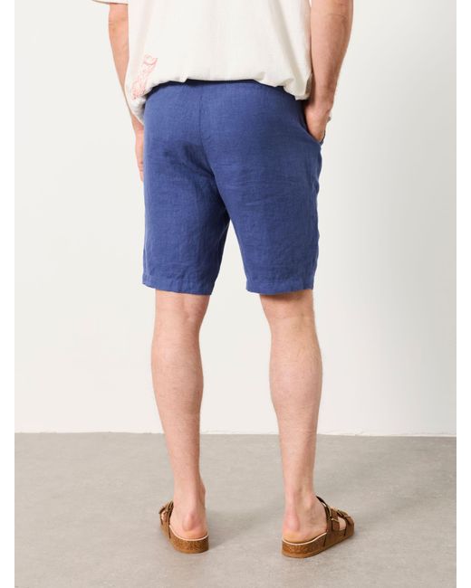 FatFace Blue Fatface Bosbury Linen Chino Shorts for men