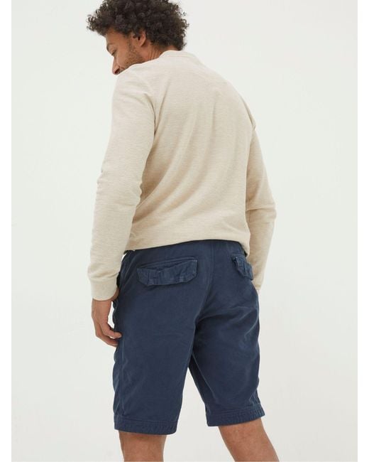 FatFace Blue Fatface Cove Flat Front Shorts for men