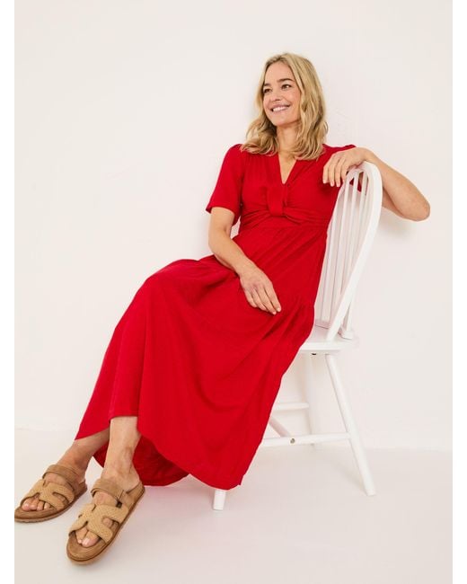 FatFace Red Fatface Gigi Midi Dress