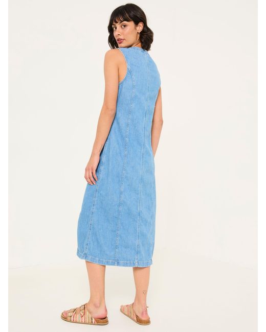 FatFace Blue Fatface Denim 100% Cotton Shift Dress