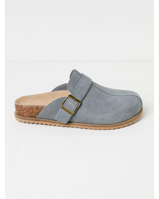 FatFace Gray Fatface Elda Suede Clogs