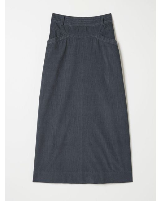 FatFace Blue Fatface Leigh Cord Midi Skirt