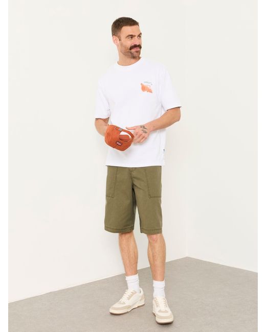 FatFace Green Fatface Pascal Utility Shorts for men