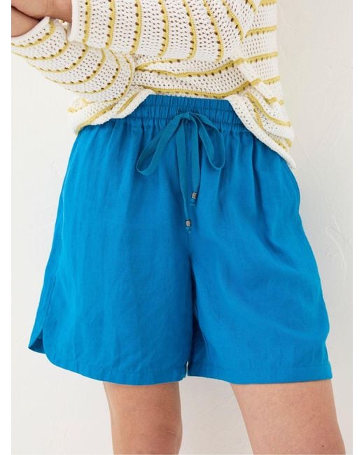 FatFace Blue Fatface Tenby Linen Shorts