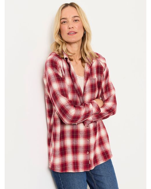 FatFace Red Fatface Bessie Regular Check Shirt