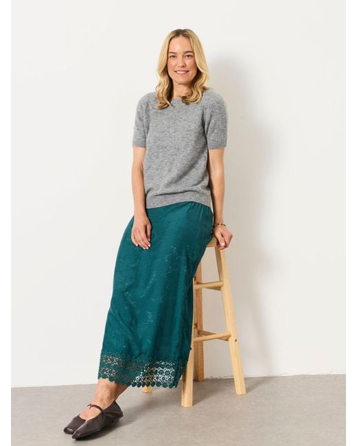 FatFace Green Fatface Sophie Regular Jacquard Midaxi Skirt