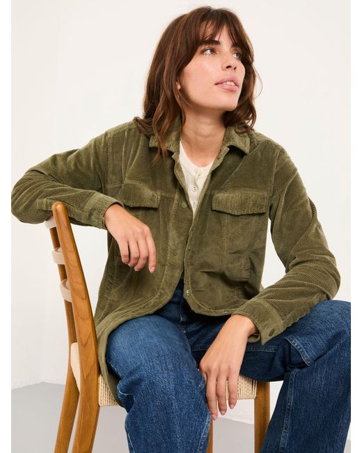 FatFace Green Fatface Alva Cord Overshirt