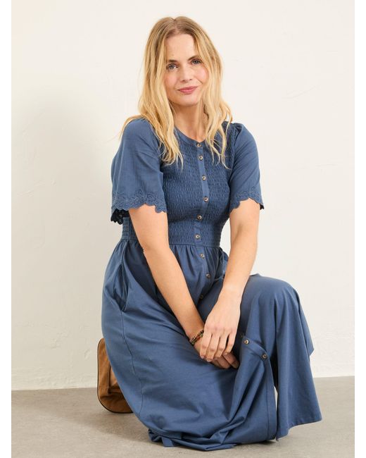 FatFace Blue Fatface Fleur Petite Jersey Midi Dress