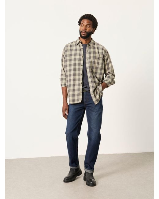 FatFace Natural Fatface Thursby Long Sleeve Relaxed Fit Check Shirt for men