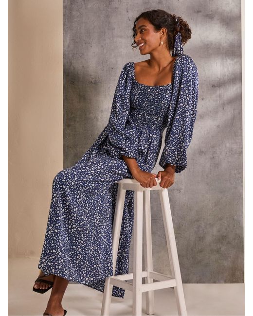 FatFace Blue Fatface Lola Mark Maker Midi Dress