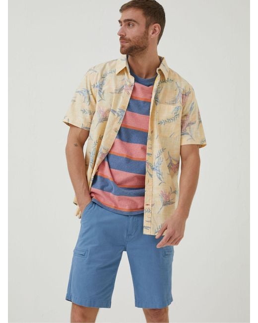 FatFace Blue Fatface Paradise Print Shirt for men