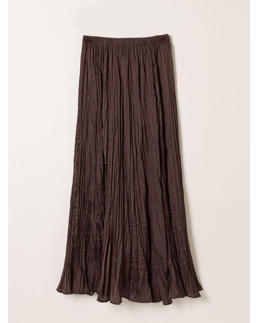 FatFace Brown Fatface Coco Pleated Midi Skirt