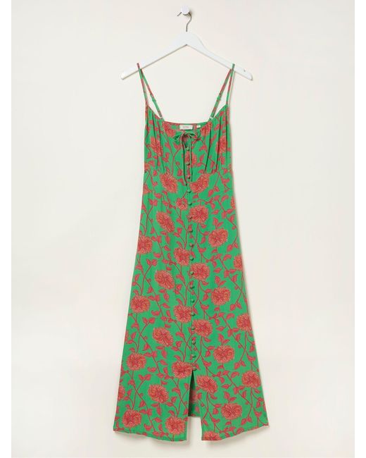 FatFace Green Fatface Ariel Bali Blooms Midi Dress