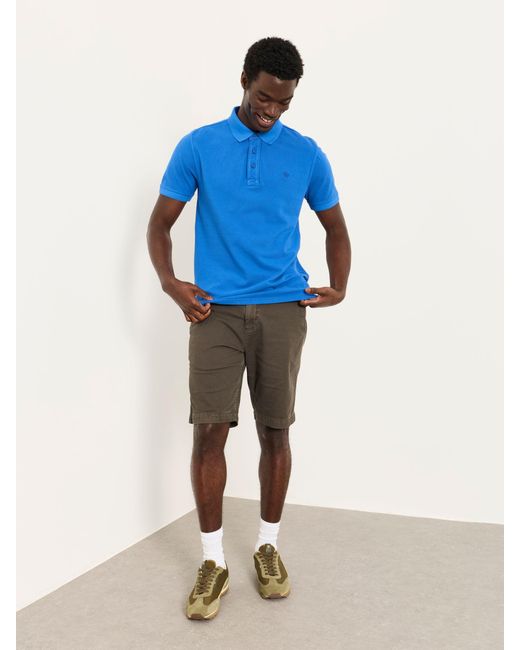 FatFace Blue Fatface Short Sleeve Pique Polo Shirt for men