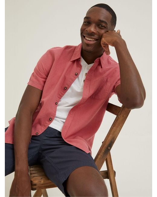 FatFace Pink Fatface Bugle Shirt for men